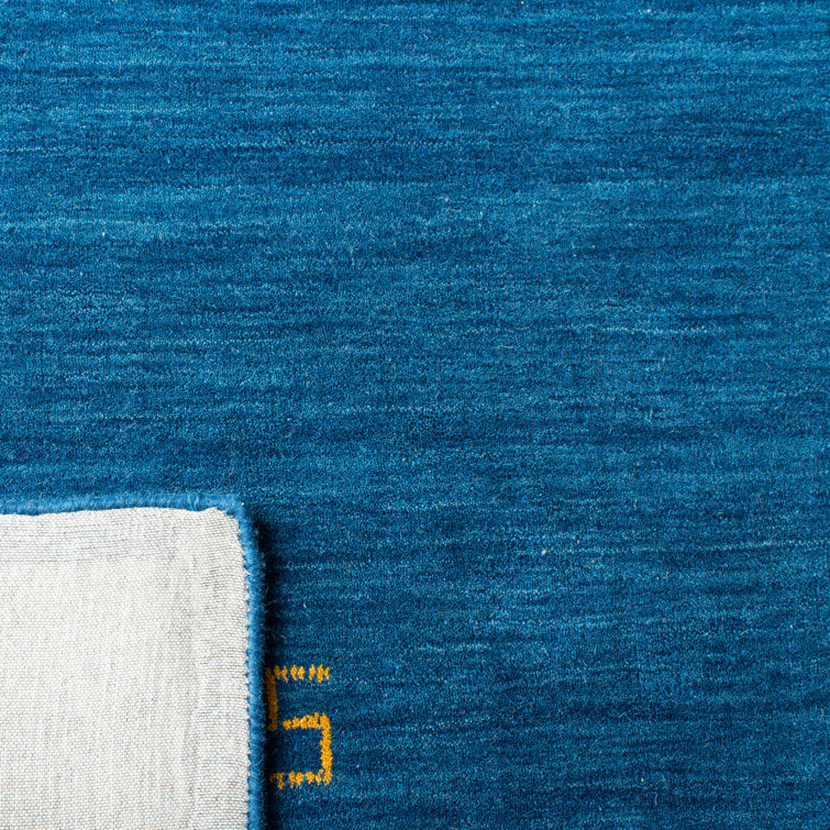 Danforth Blue Hand-Woven Wool Flatweave Area Rug 8' x 10'