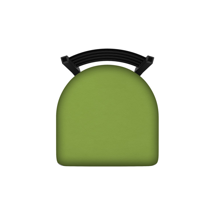 Kiwi Green Vinyl Upholstered Metal Bar Stool with Full Back
