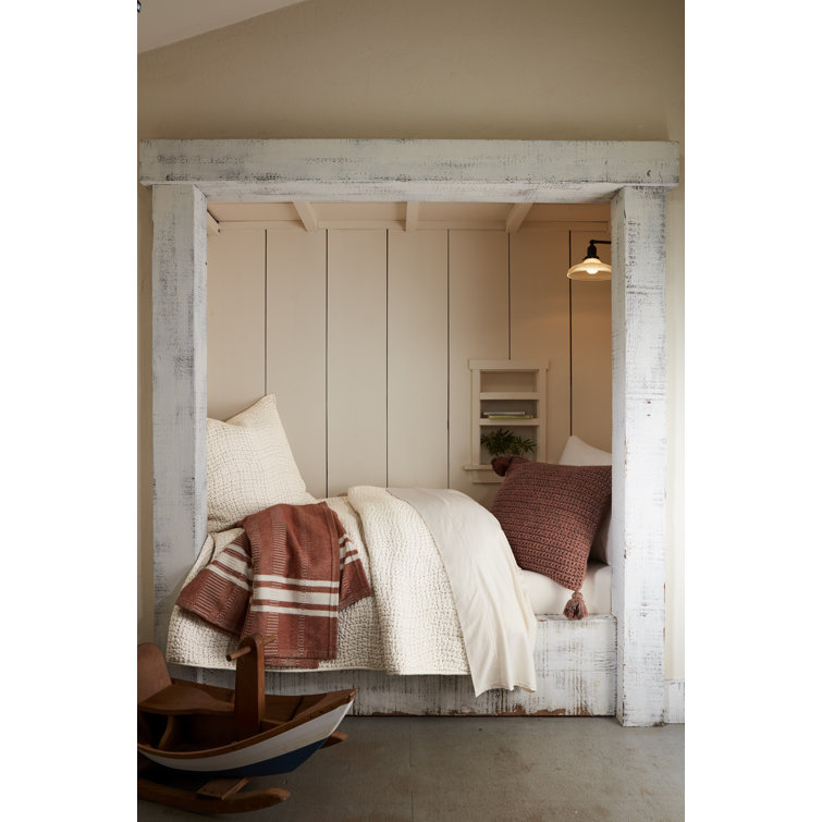 King Size Undyed Organic Cotton Handstitched Quilt