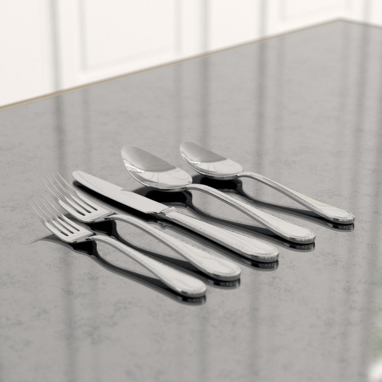 Mademoiselle 20-Piece Polished Stainless Steel Flatware Set, Service for 4