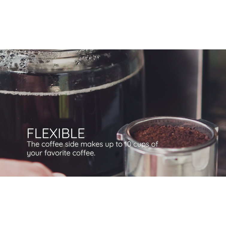 Espressione Stainless Steel Automatic Coffee and Espresso Maker with Steam Wand