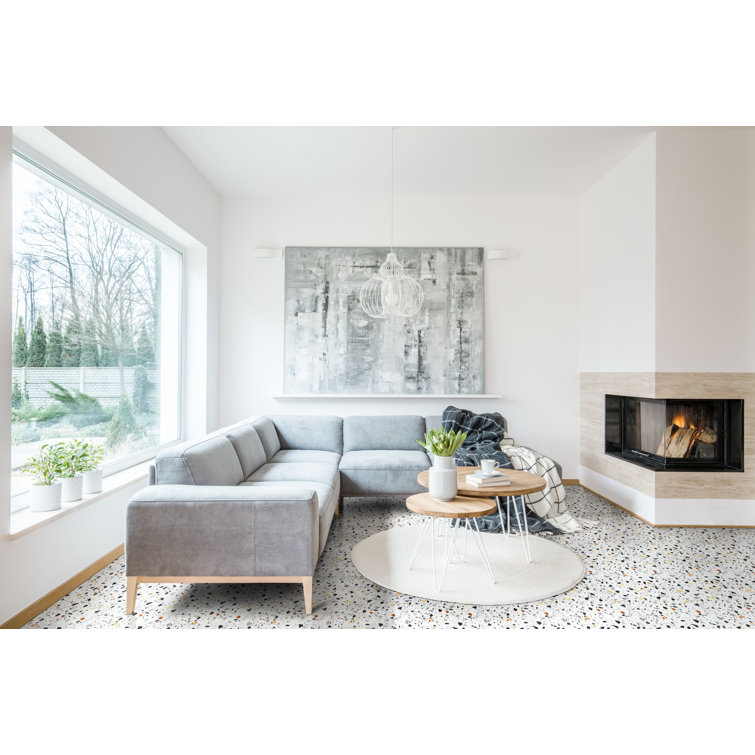 Mosaic Self-Adhesive Vinyl Floor Tiles for Kitchen and Bathroom