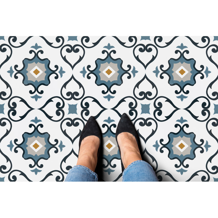 12'' x 12'' Light Slate Self-Adhesive Vinyl Floor Tiles