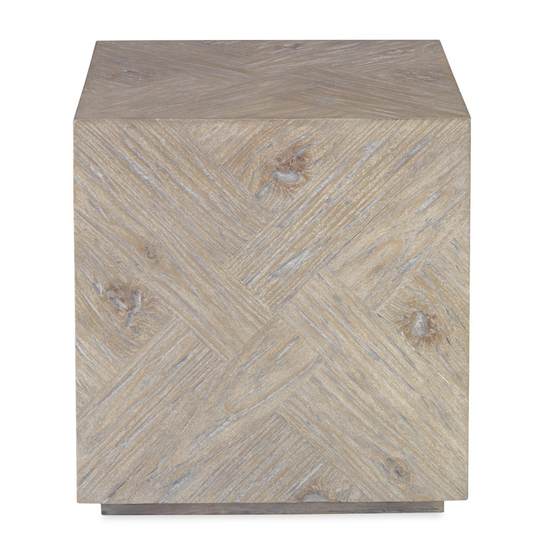Joshua Light Grey Recycled Teak Wood End Table