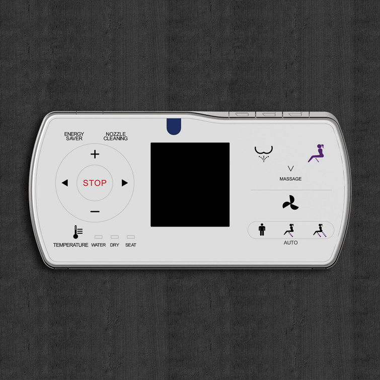 White Ceramic Smart Bidet Toilet with Heated Seat and Auto Flush