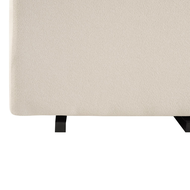 Cream Gliding Ottoman with Smooth Back and Forth Motion