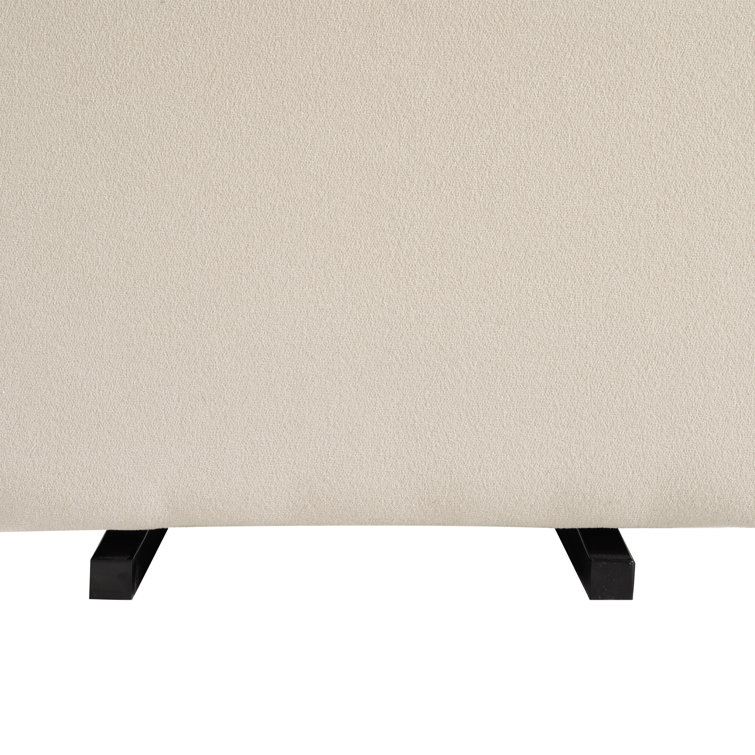 Cream Gliding Ottoman with Smooth Back and Forth Motion