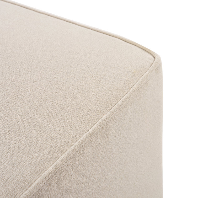 Cream Gliding Ottoman with Smooth Back and Forth Motion