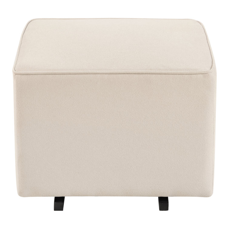 Cream Gliding Ottoman with Smooth Back and Forth Motion