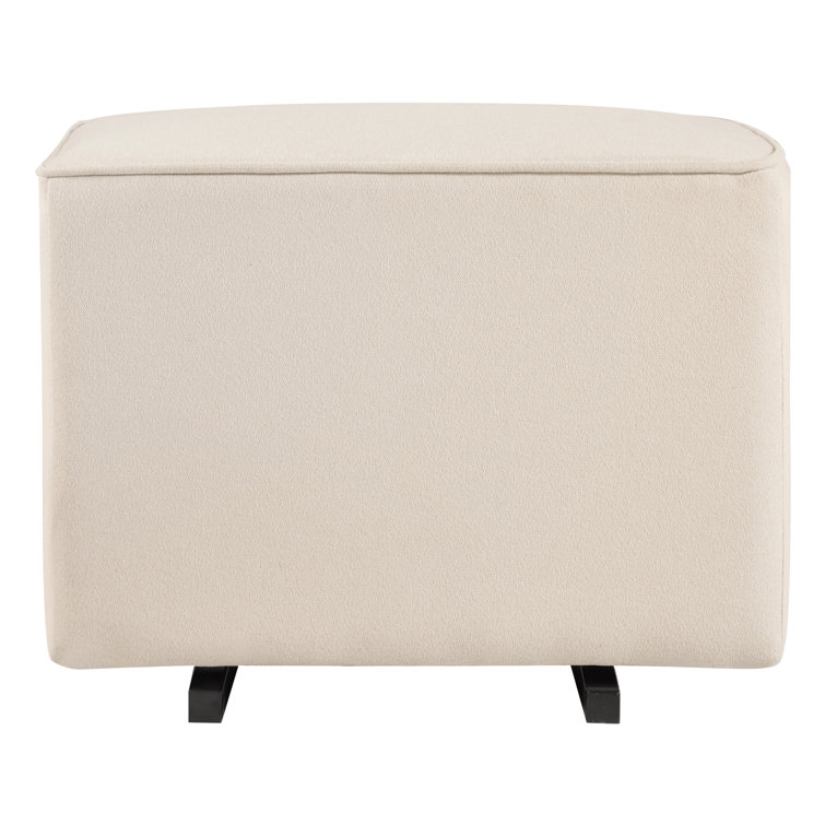 Cream Gliding Ottoman with Smooth Back and Forth Motion