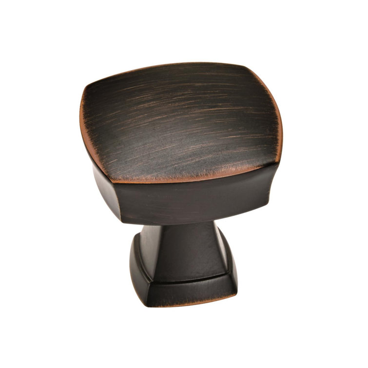 Oil Rubbed Bronze Square Cabinet Knob with Mounting Hardware