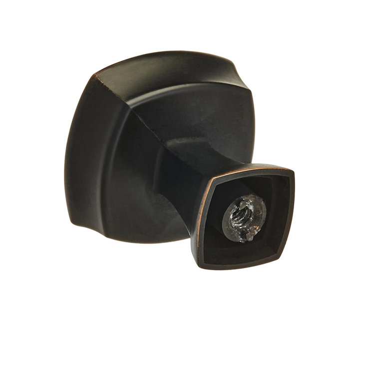 Oil Rubbed Bronze Square Cabinet Knob with Mounting Hardware