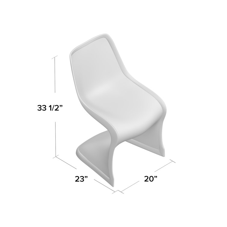 Elegant Bloom Marine-Grade White Resin Dining Chair - Set of 2
