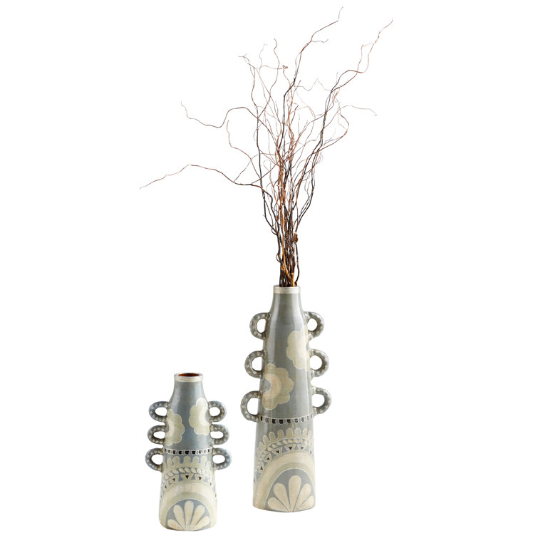 Olive Green Ceramic Bouquet Table Vase, 28" Tall