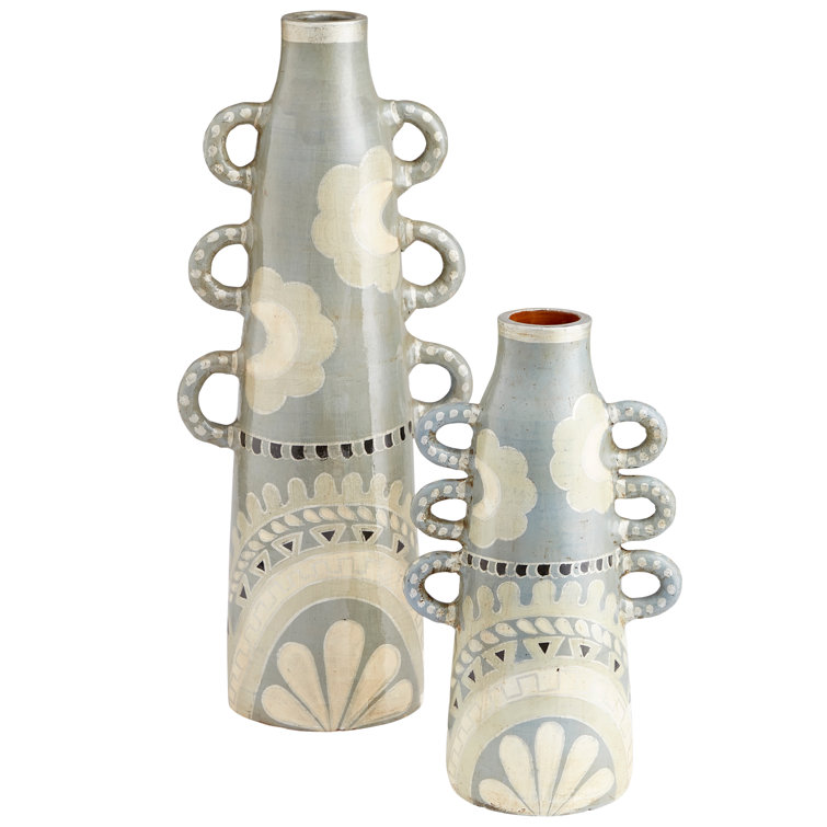 Olive Green Ceramic Bouquet Table Vase, 28" Tall