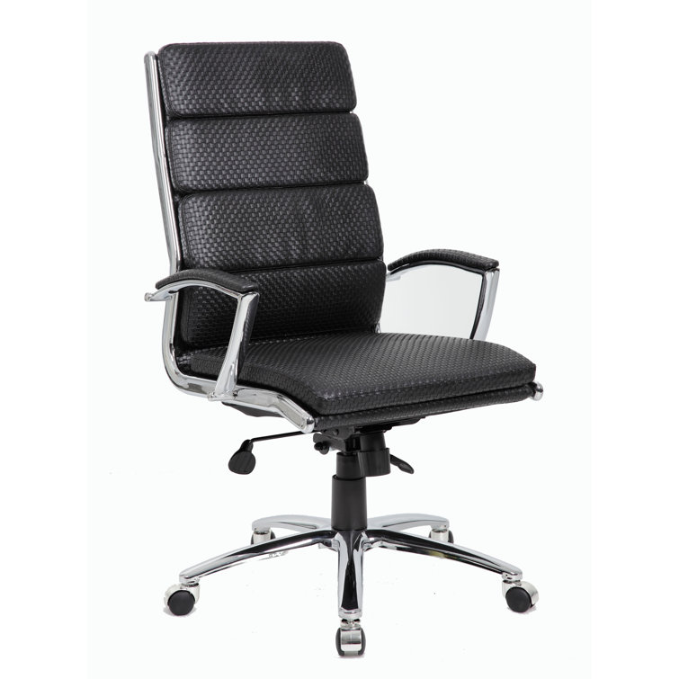 Black High-Back Leather Executive Swivel Office Chair