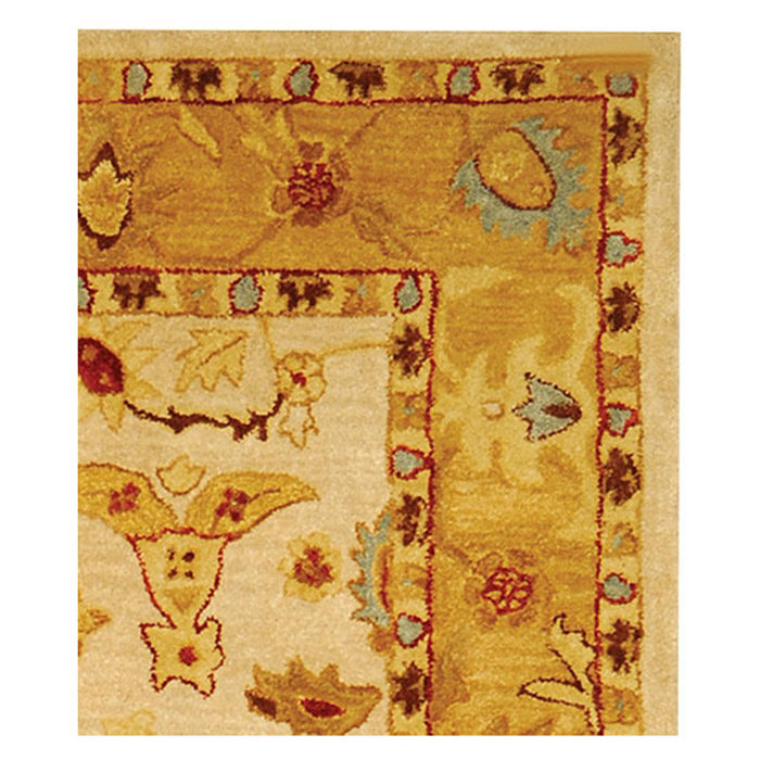 Handmade Ivory and Gold Wool Tufted Runner Rug 2'3" x 12'