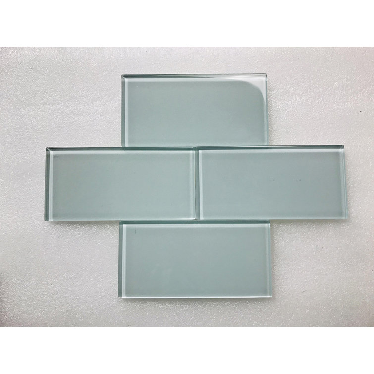 Metro 3x6 Glossy Blue Glass Subway Wall Tile