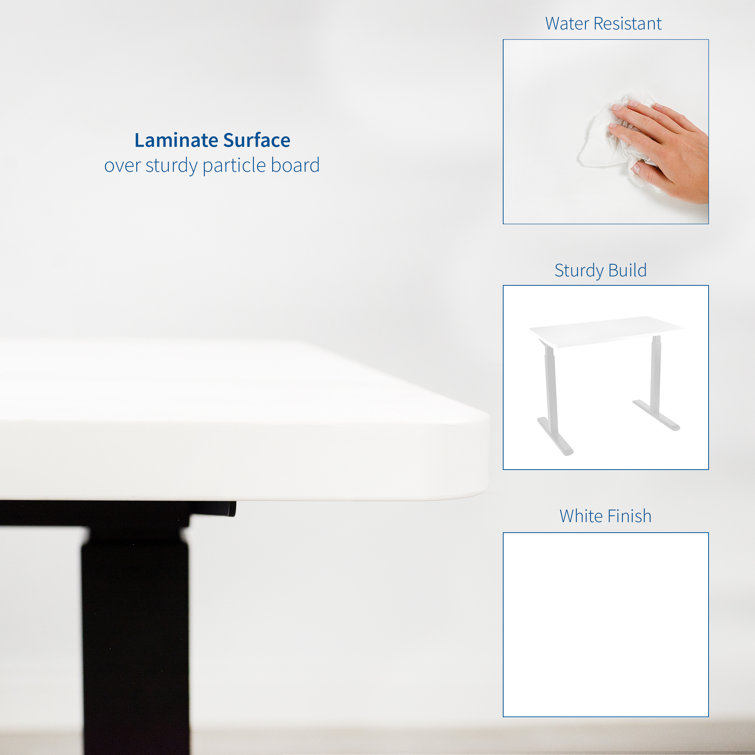 Modern White 71" Universal Sit-Stand Desk Top