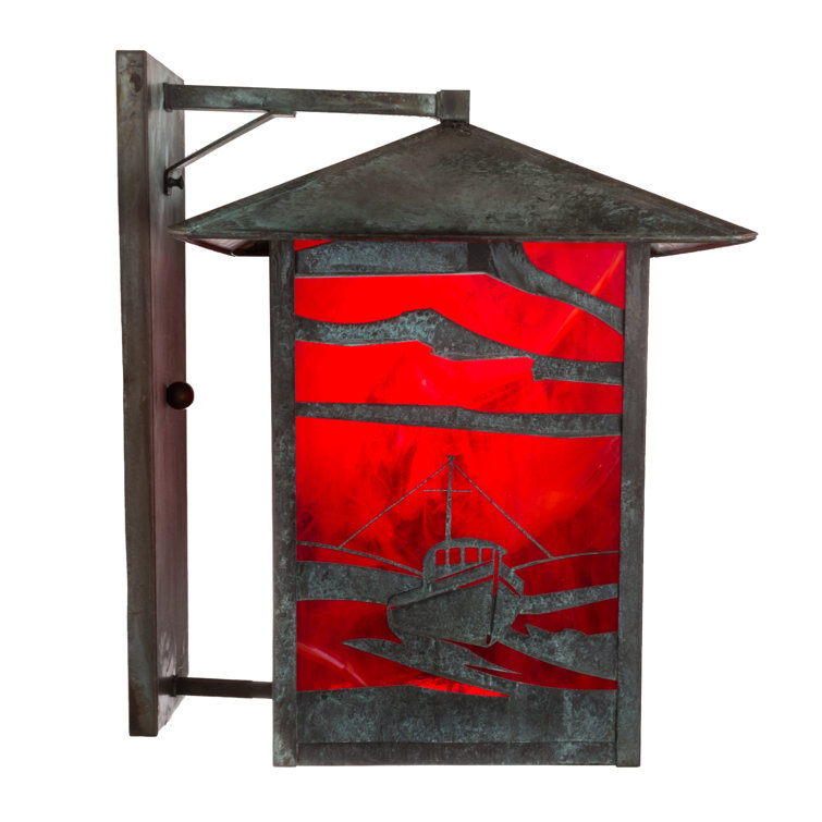 19" Flame Verde Rustic Wall Mounted Sconce