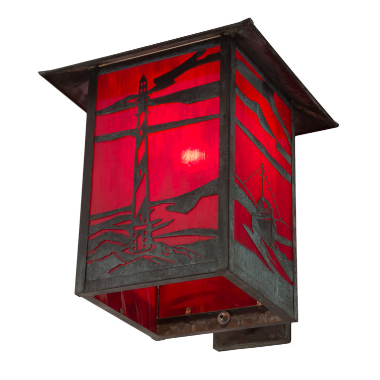 19" Flame Verde Rustic Wall Mounted Sconce