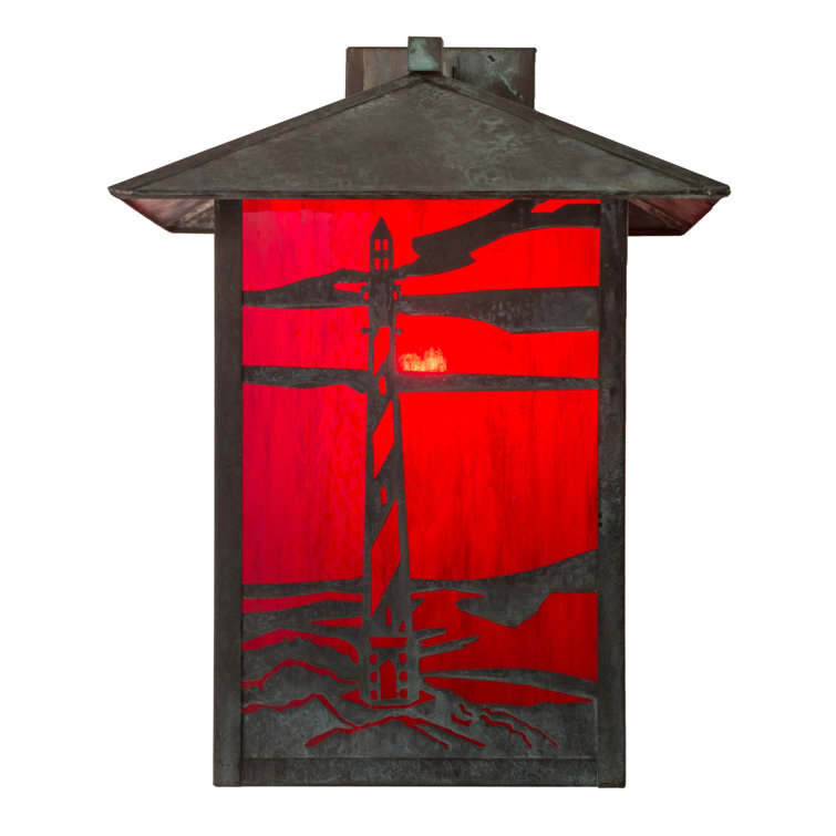 19" Flame Verde Rustic Wall Mounted Sconce