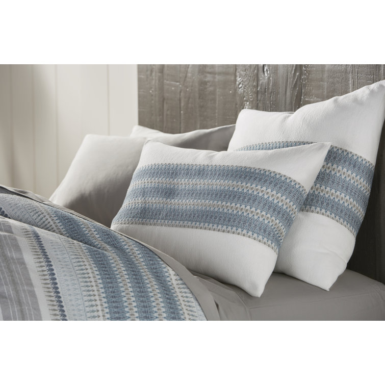 Lost Coast Organic Cotton Standard/Queen Sham in Soft White/Deep Graphite