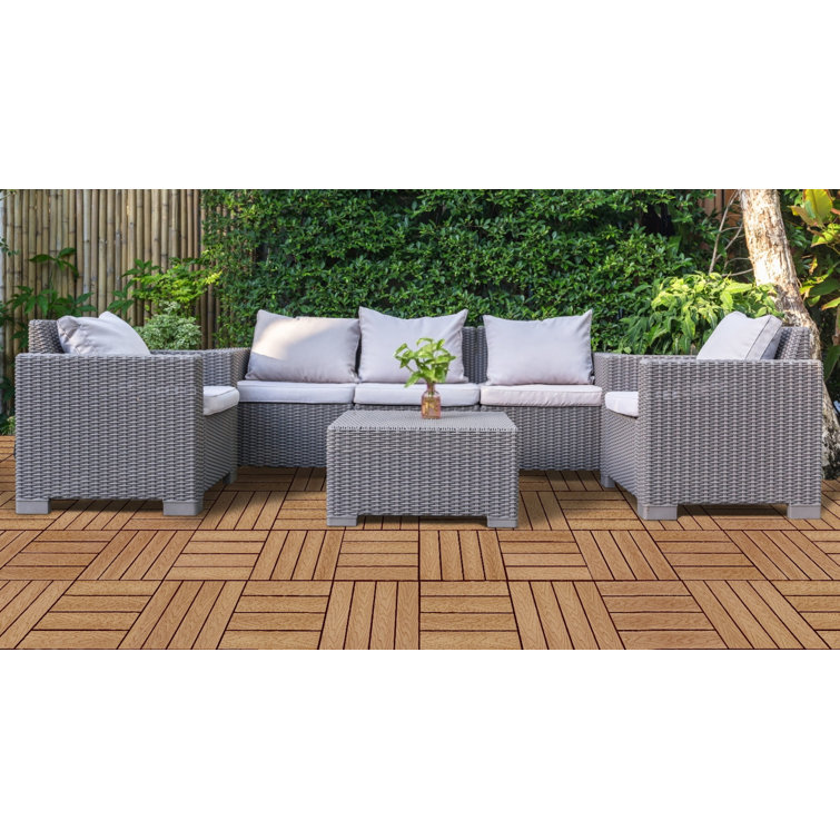 California Oak 12" x 12" Composite Interlocking Deck Tile