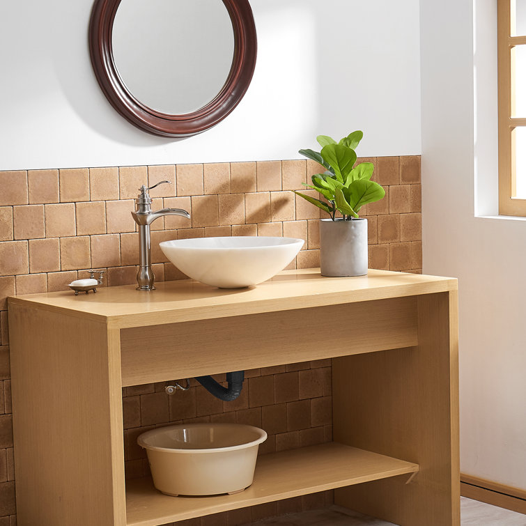 Brushed Nickel High Arc Single Handle Bathroom Faucet