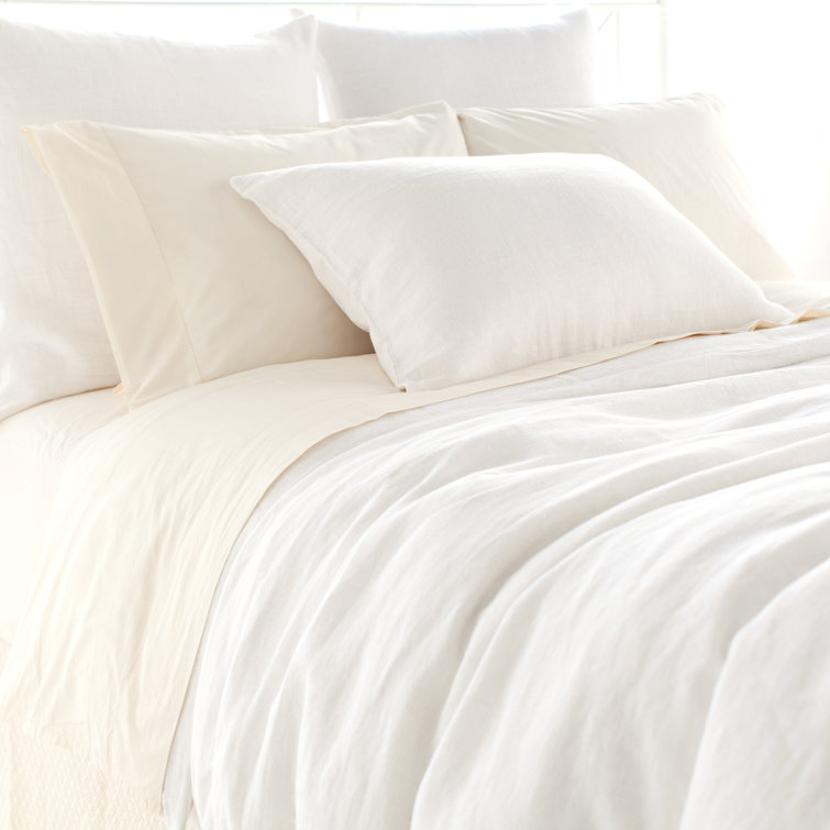 Stone Washed White Linen Full/Queen Duvet Cover