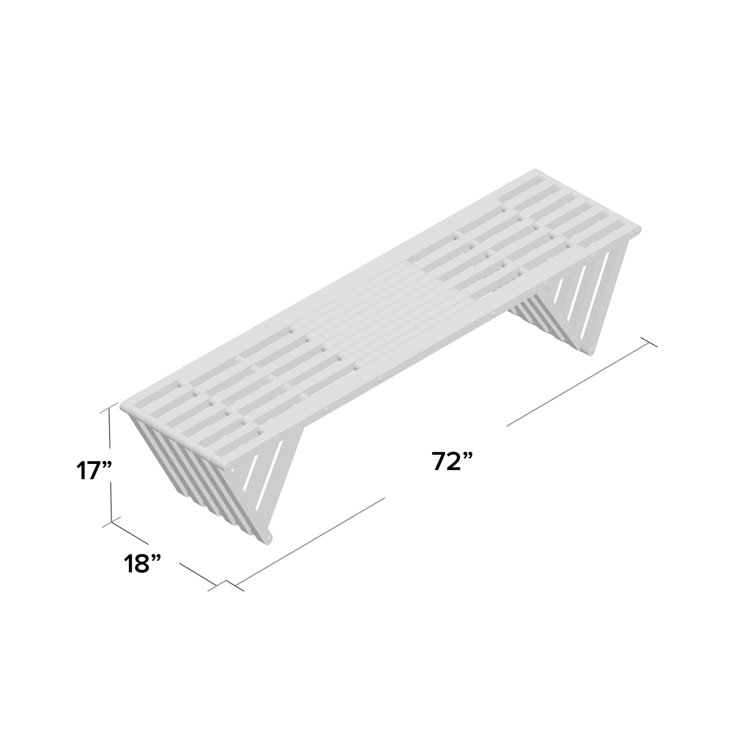 Harbor Green Pine and Stainless Steel Outdoor Bench