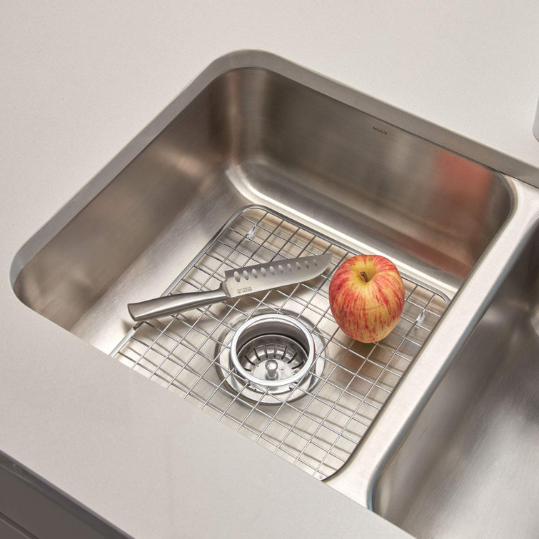 Stainless Steel Kitchen Sink Protector Grid with Drain Hole