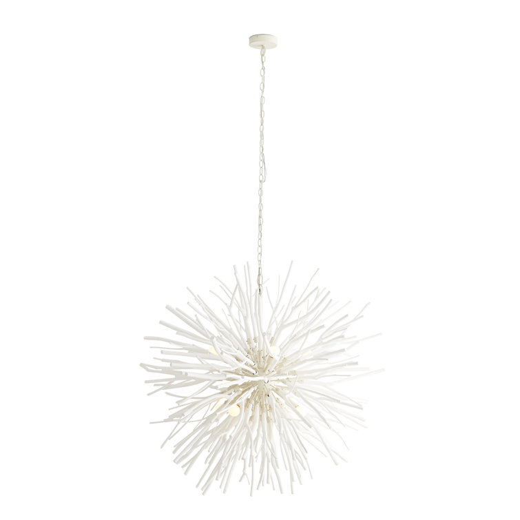 Finch Organic Sputnik 8-Light White Chandelier