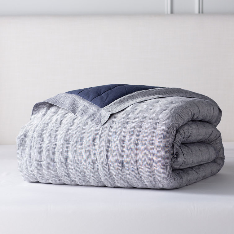 Reversible Natural Cotton Full Quilt Set with Polyester Fill
