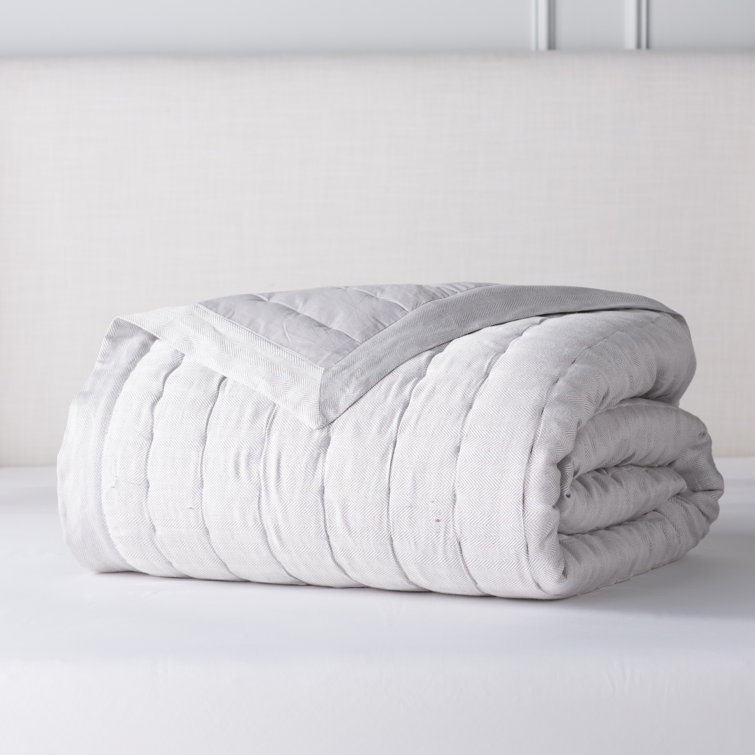 Reversible Natural Cotton Full Quilt Set with Polyester Fill