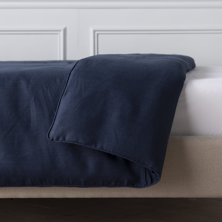 Linen Twin Duvet Cover with Knife Edge Finish