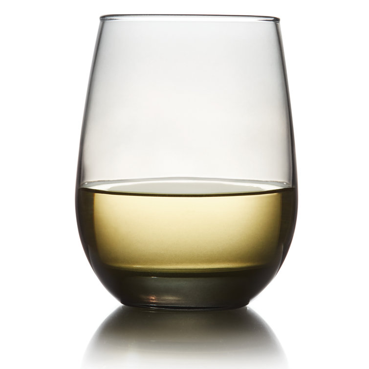 Libbey Classic Smoke Stemless Wine Glasses, Set of 6