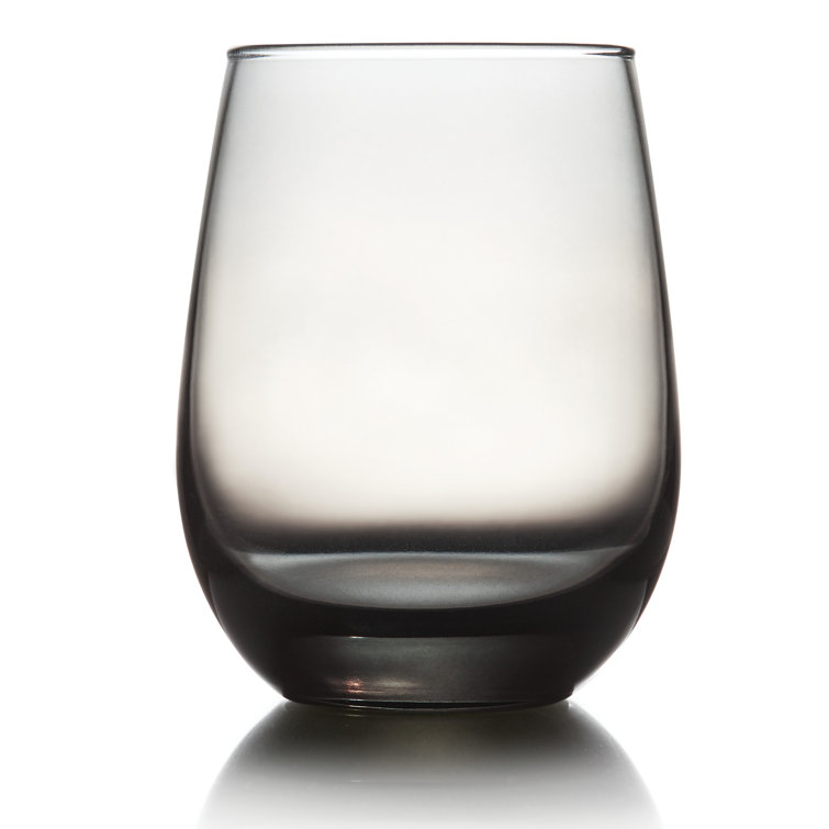 Libbey Classic Smoke Stemless Wine Glasses, Set of 6