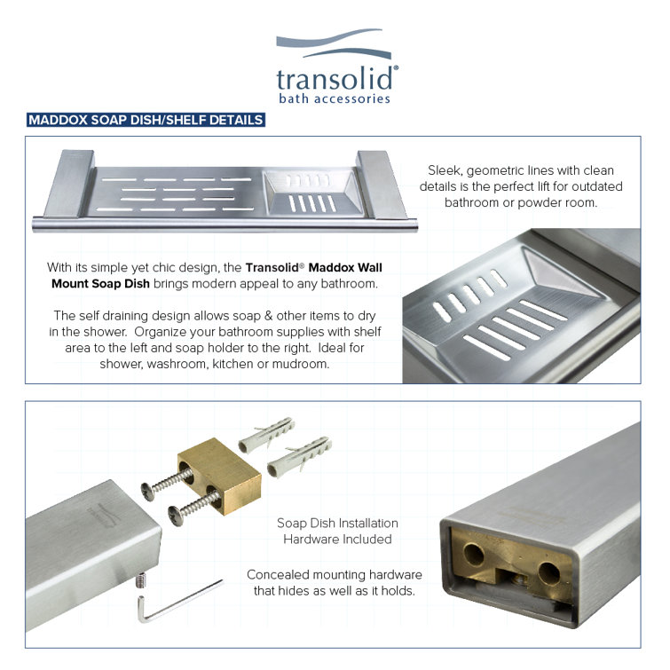 Maddox Brushed Stainless 5-Piece Bathroom Hardware Set