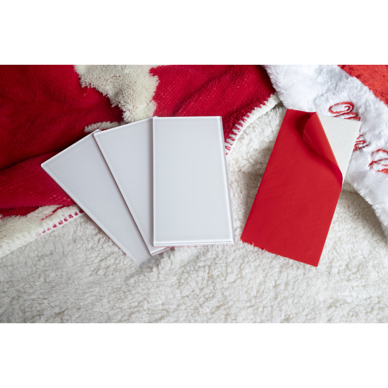 Super White Glass Peel and Stick Subway Tile 3'' x 6''