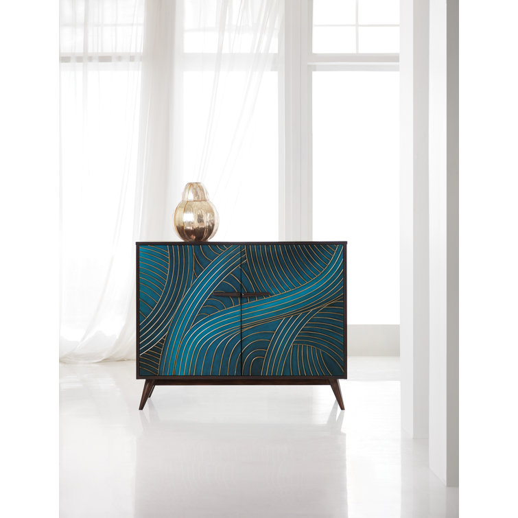 Esperanza Green and Gold Walnut Veneer Sideboard