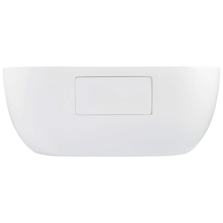Boyce 56" White Acrylic Freestanding Soaking Bathtub