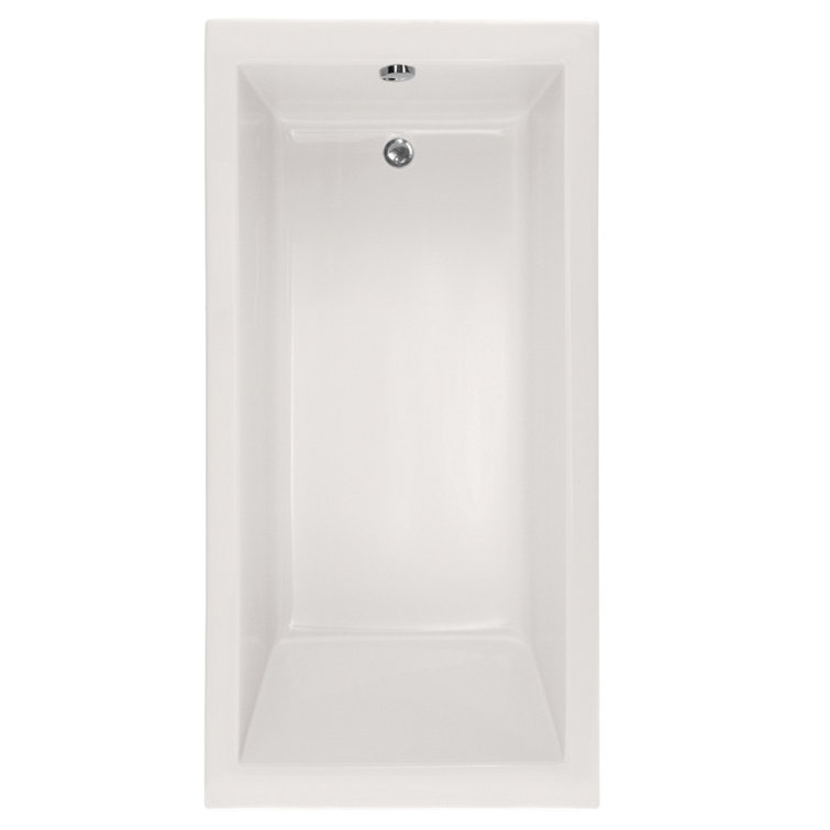 Lacey 66'' x 36'' White Acrylic Drop-In Soaking Bathtub