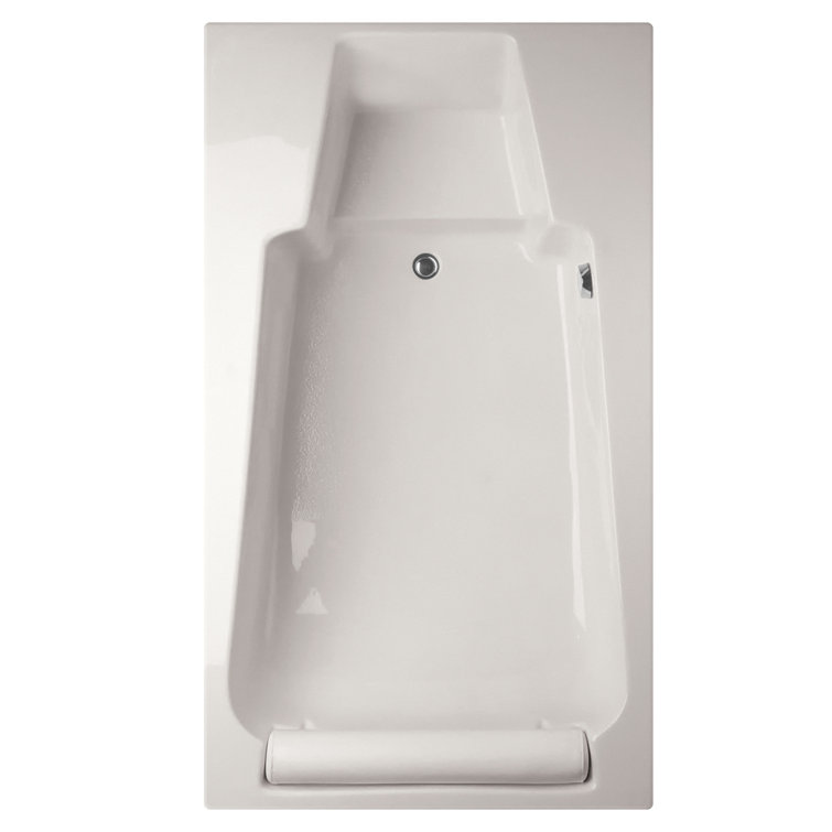 White Acrylic 74'' x 42'' Drop-In Soaking Bathtub