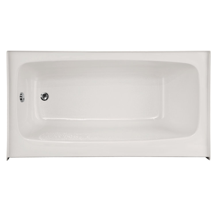 Regan 72'' White Acrylic Alcove Soaking Bathtub