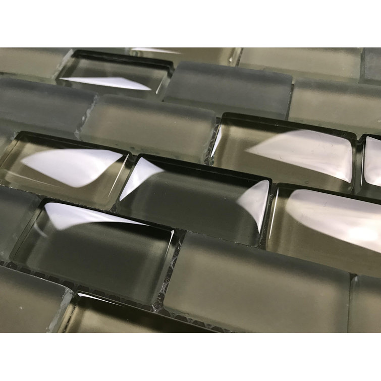 Free Flow Spa Green Glass Brick Mosaic Wall Tile