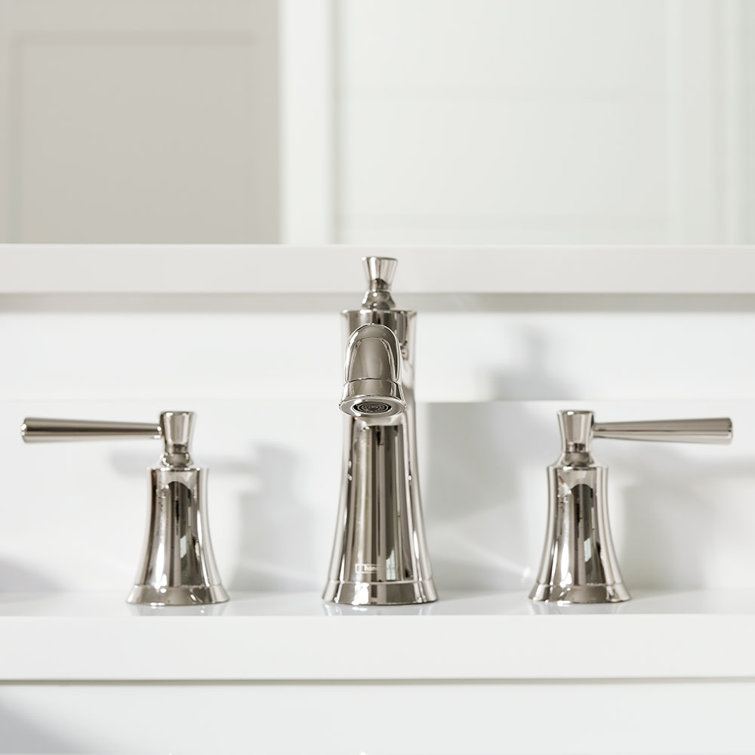 Joleena Polished Nickel 2-Handle Low-Arc Bathroom Faucet