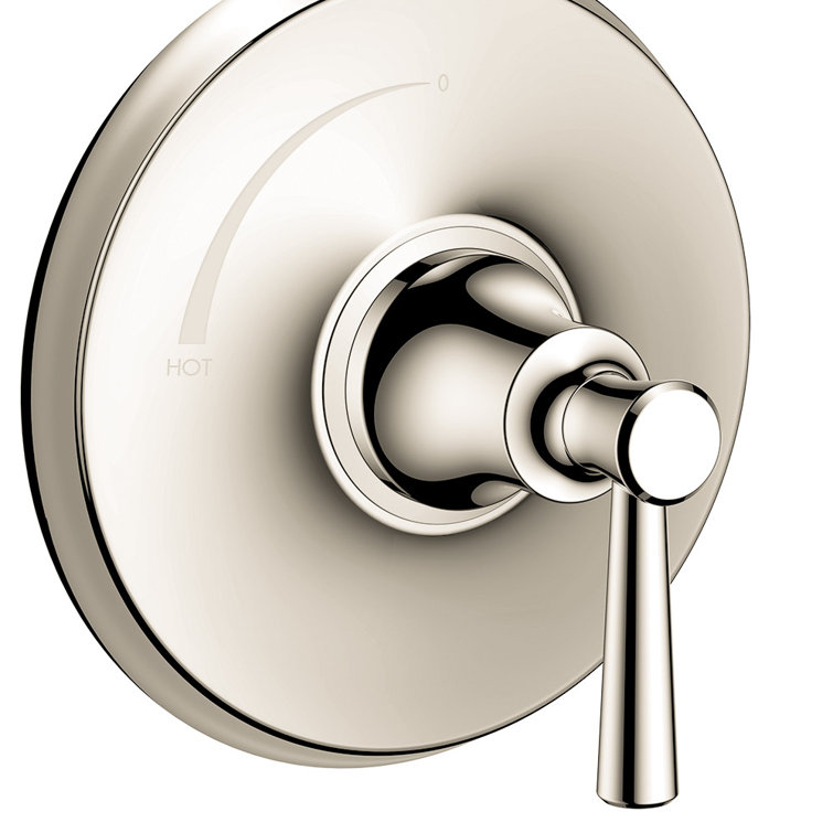 Polished Nickel Wall-Mounted Lever Shower Trim Kit