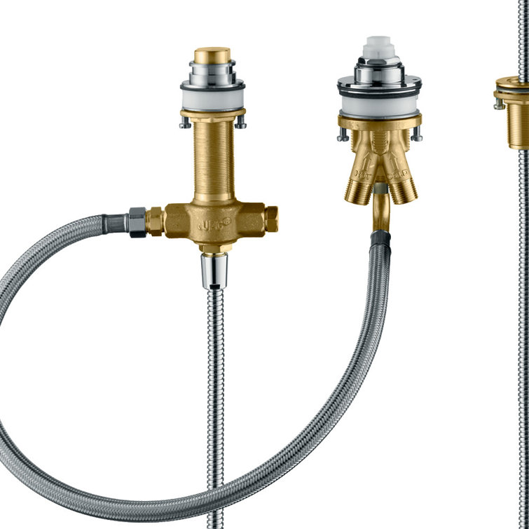 Brass 3-Hole Roman Tub Filler Rough-In Valve