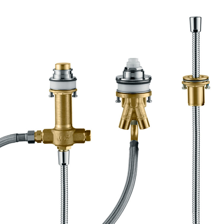Brass 3-Hole Roman Tub Filler Rough-In Valve